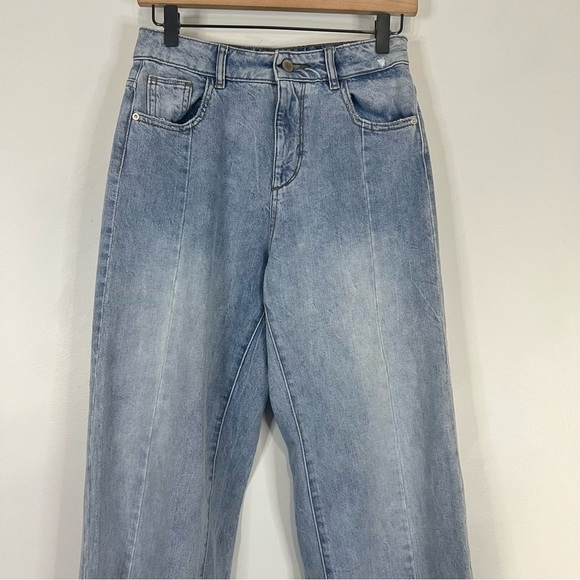 DL1961 Hepburn wide leg high rise jeans blue size 26 - Picture 3 of 7